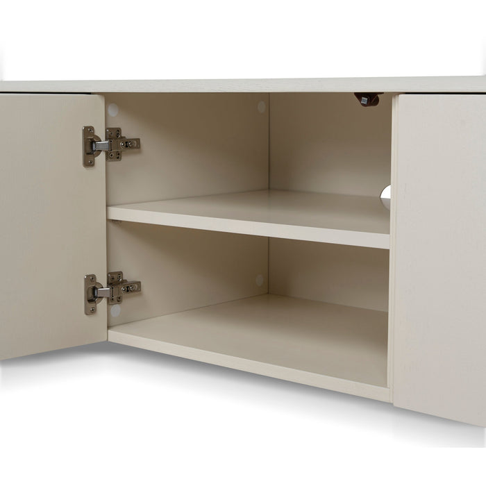Anja 2.2m TV Entertainment Unit - Ivory Oat