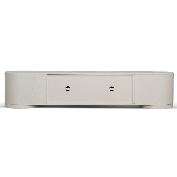 Anja 2.2m TV Entertainment Unit - Ivory Oat