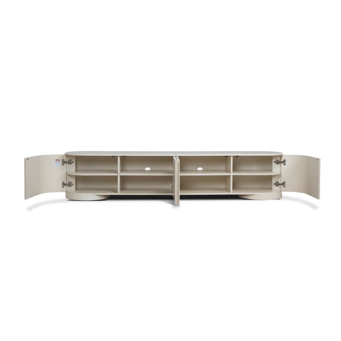 Anja 2.2m TV Entertainment Unit - Ivory Oat