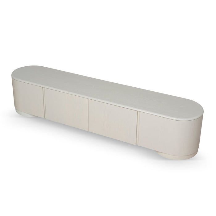 Anja 2.2m TV Entertainment Unit - Ivory Oat