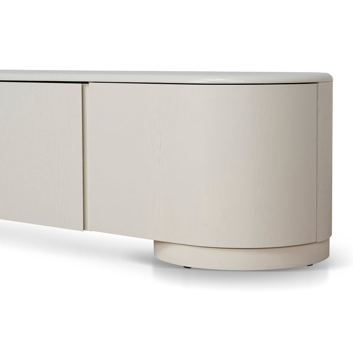 Anja 2.2m TV Entertainment Unit - Ivory Oat