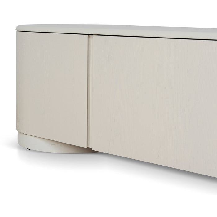 Anja 2.2m TV Entertainment Unit - Ivory Oat