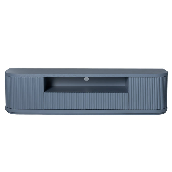 Elino 2m Veneer Top Entertainment TV Unit - Light Blue