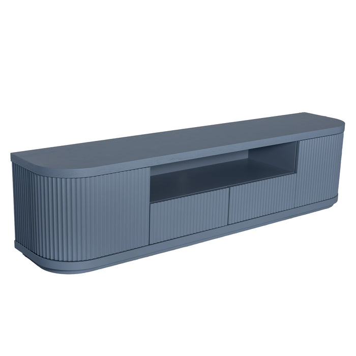Elino 2m Veneer Top Entertainment TV Unit - Light Blue