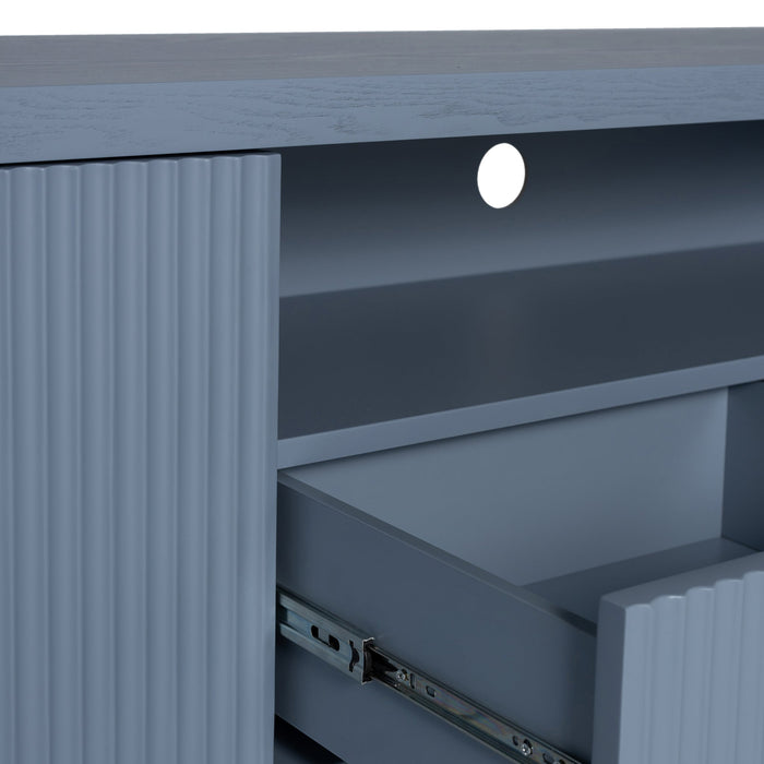 Elino 2m Veneer Top Entertainment TV Unit - Light Blue