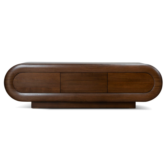 Vittoria 2m TV Entertainment Unit - Natural Walnut