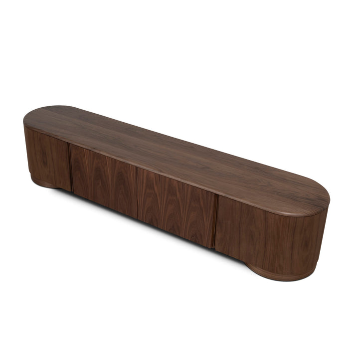 Anja 2.2m TV Entertainment Unit - Walnut