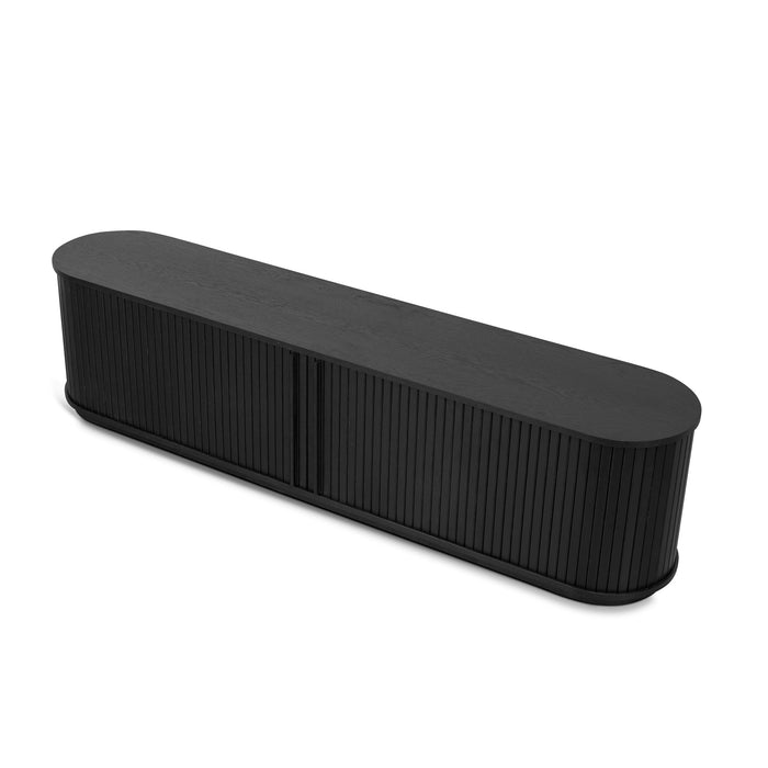 Linea 2m TV Entertainment Unit - Full Black