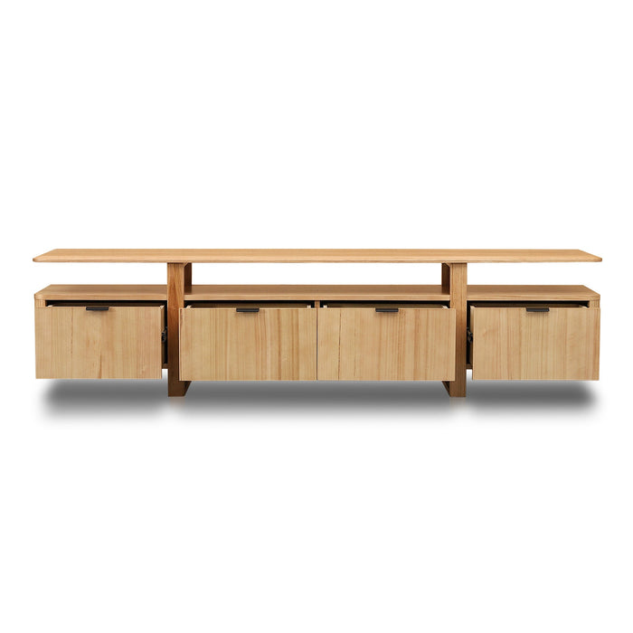 Hirata 2.1m TV Entertainment Unit - NZ Natural Ash