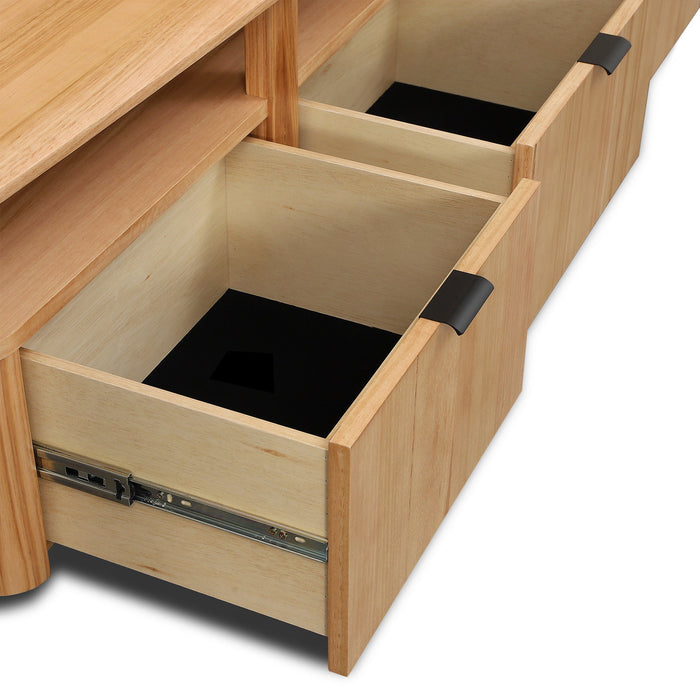 Hirata 2.1m TV Entertainment Unit - NZ Natural Ash