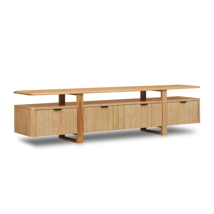 Hirata 2.1m TV Entertainment Unit - NZ Natural Ash