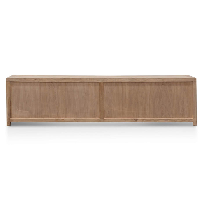 CTV6700 2m TV Entertainment Unit - Natural with Rattan Doors