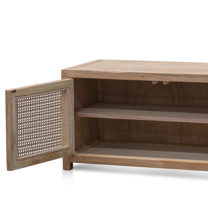 CTV6700 2m TV Entertainment Unit - Natural with Rattan Doors