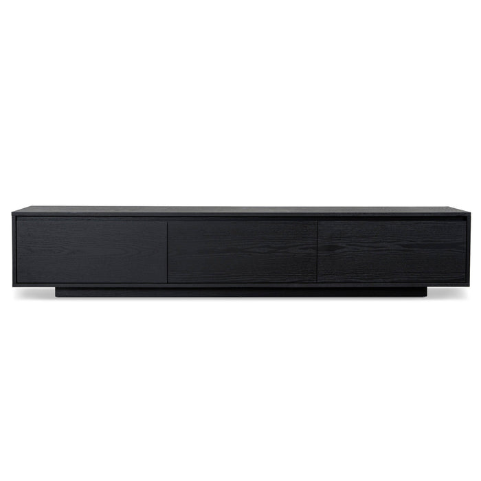 Letty-V 2.3m Wooden Entertainment Unit - Full Black