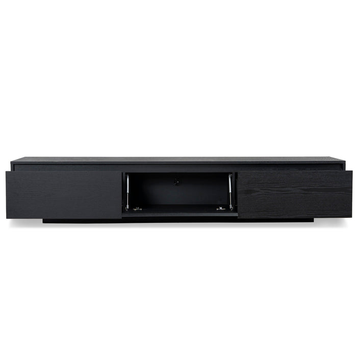 Letty-V 2.3m Wooden Entertainment Unit - Full Black