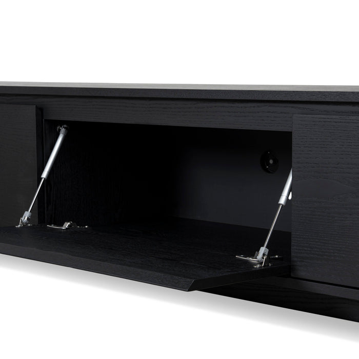 Letty-V 2.3m Wooden Entertainment Unit - Full Black