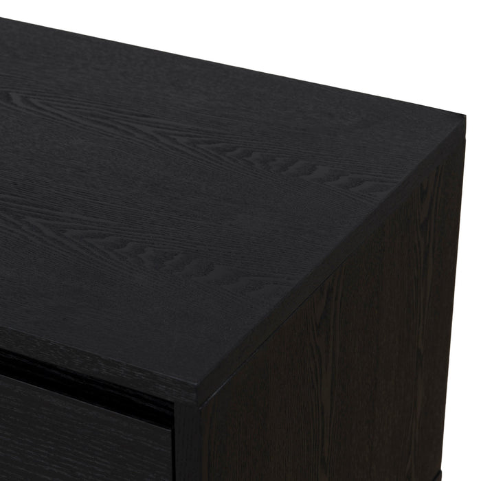 Letty-V 2.3m Wooden Entertainment Unit - Full Black