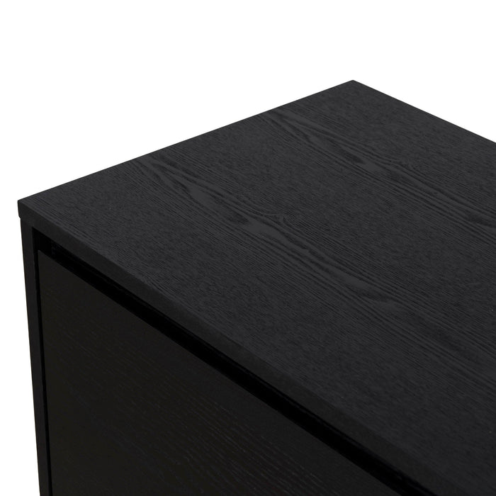 Letty-V 2.3m Wooden Entertainment Unit - Full Black
