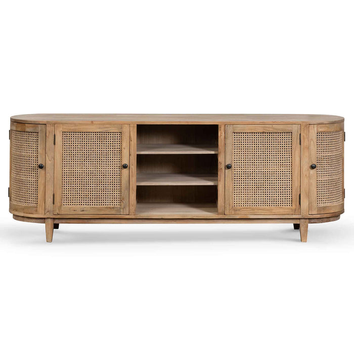 CDT6768 2.1m Sideboard Unit - Natural with Rattan Doors