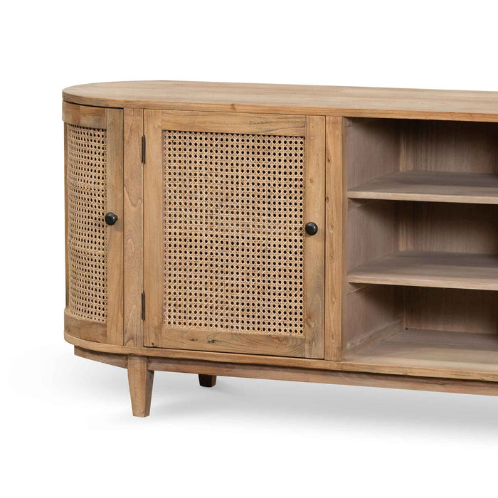 CDT6768 2.1m Sideboard Unit - Natural with Rattan Doors