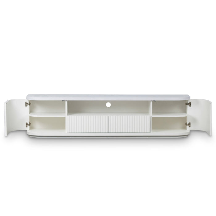 CTV8207-DW 2m Veneer Top Entertainment TV Unit - Two Tone White