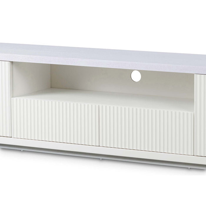 CTV8207-DW 2m Veneer Top Entertainment TV Unit - Two Tone White