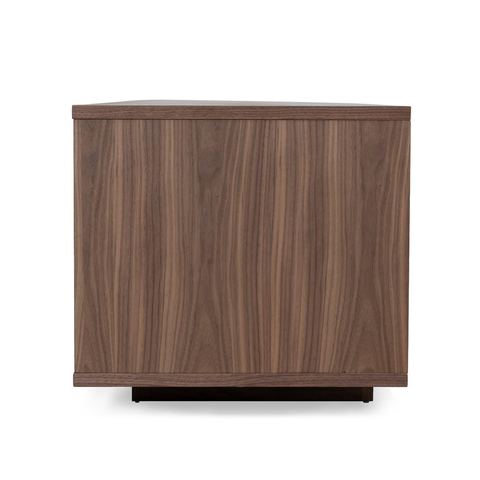 Letty-V 2.3m Wooden TV Entertainment Unit - Walnut