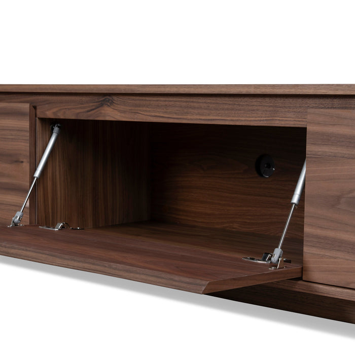 Letty-V 2.3m Wooden TV Entertainment Unit - Walnut
