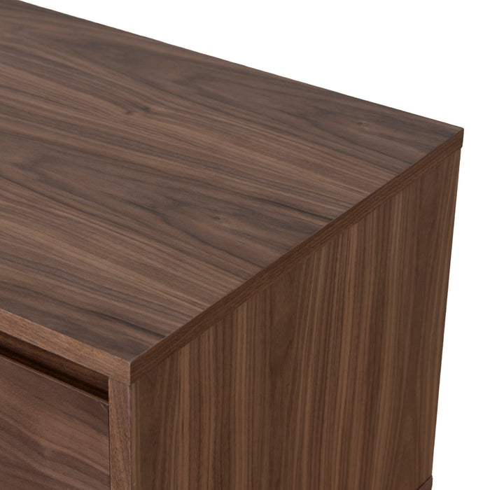 Letty-V 2.3m Wooden TV Entertainment Unit - Walnut