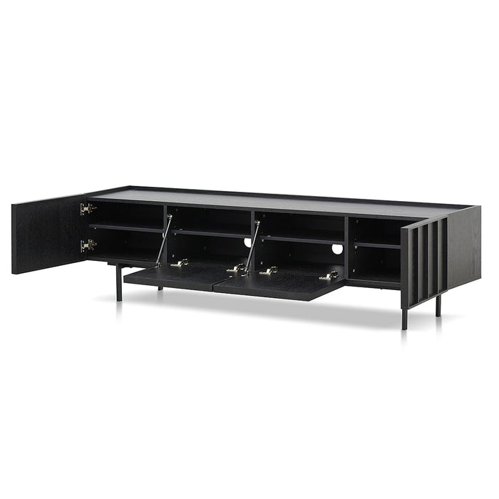 CTV8446-KD 2m Wooden TV Entertainment Unit - Full Black