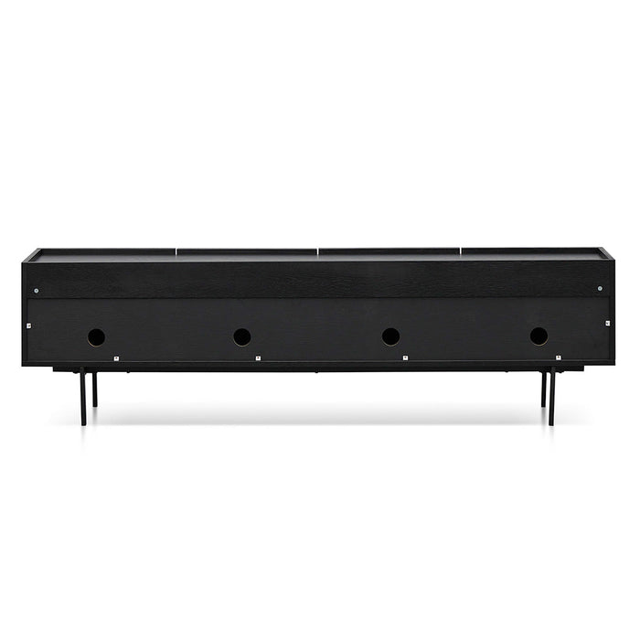 CTV8446-KD 2m Wooden TV Entertainment Unit - Full Black