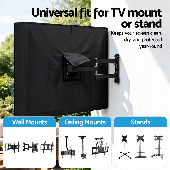 Artiss 55-58 Inch TV Cover Waterproof Outdoor Patio Flat Television Protector