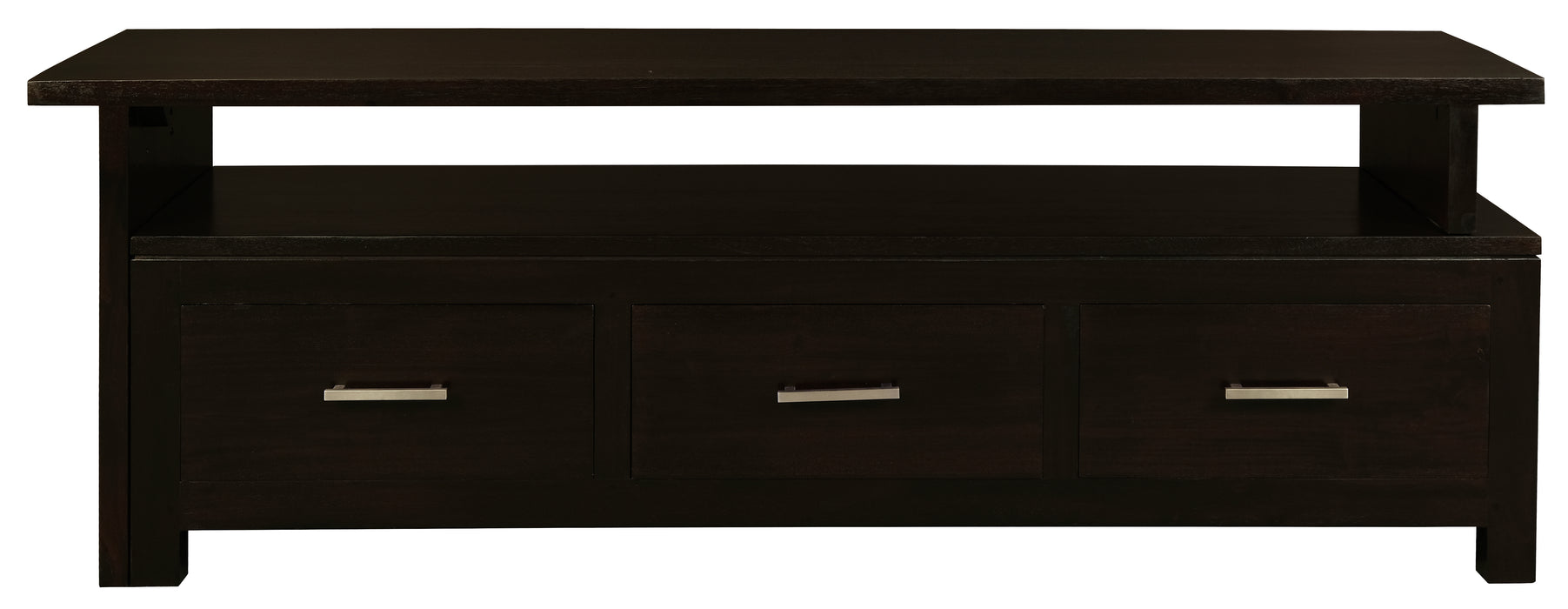 Paris 3 Drawer Extendable Entertainment Unit (Chocolate)