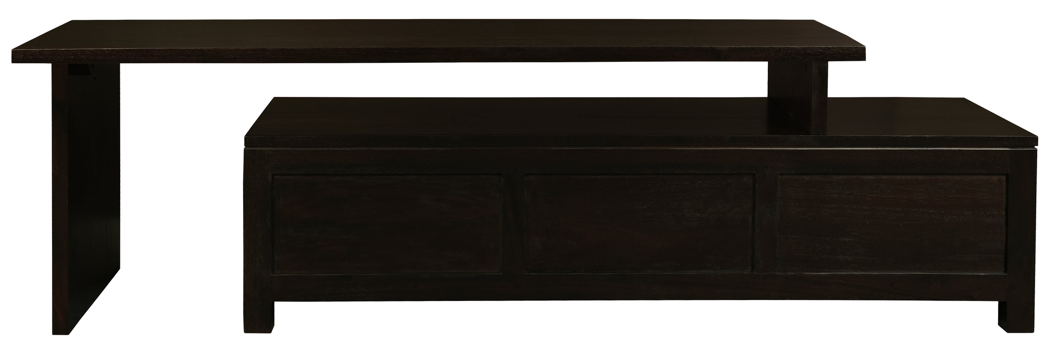 Paris 3 Drawer Extendable Entertainment Unit (Chocolate)