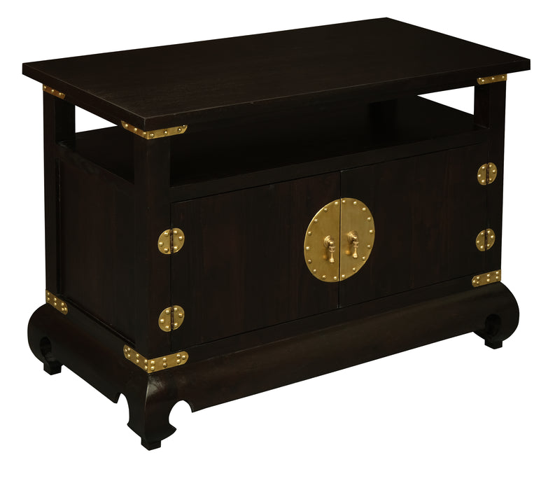 Dynasty 2 Door Chinese TV Unit (Chocolate)