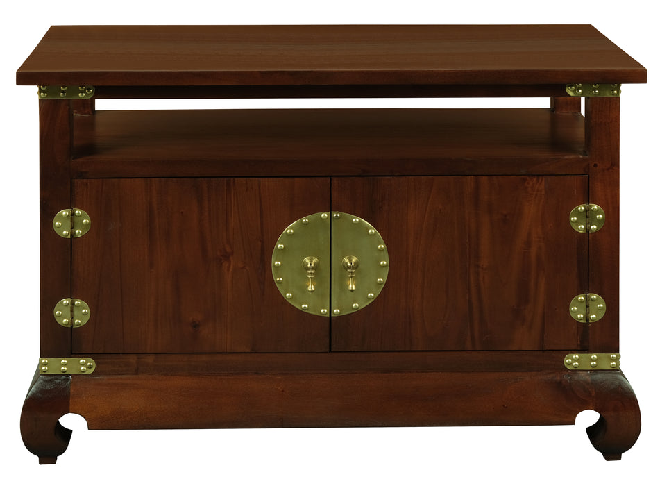Dynasty 2 Door Chinese TV Unit (Mahogany)