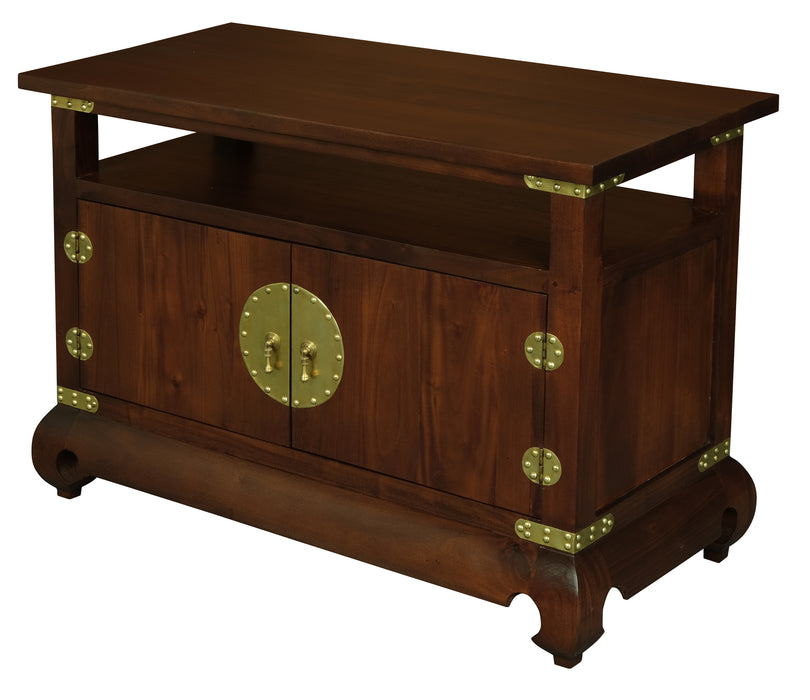 Dynasty 2 Door Chinese TV Unit (Mahogany)
