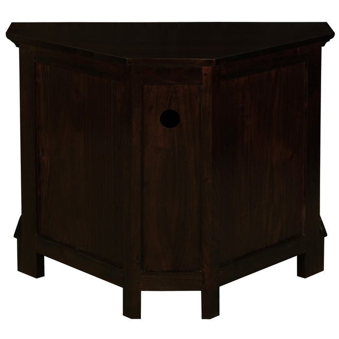 Tasmania 2 Door Corner TV Stand (Chocolate)