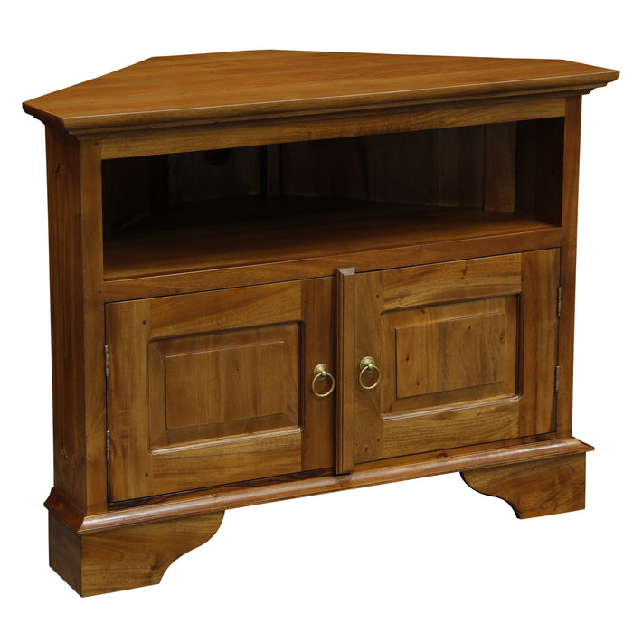 Tasmania 2 Door Corner TV Stand (Light Pecan)