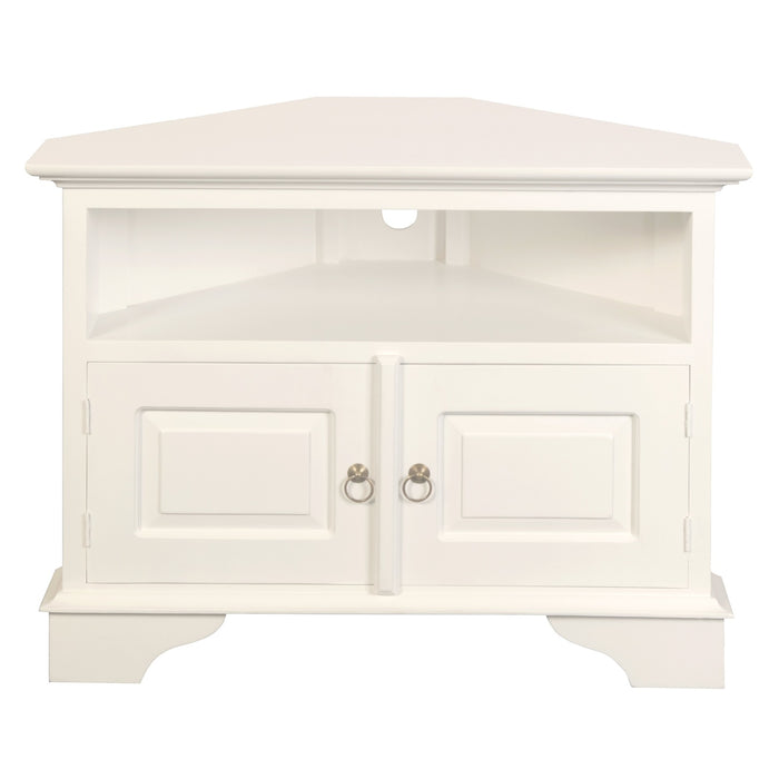 Tasmania 2 Door Corner TV Stand (White)