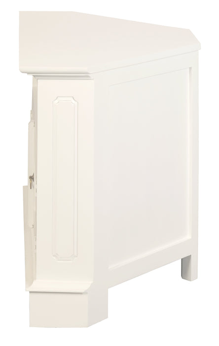 Tasmania 2 Door Corner TV Stand (White)