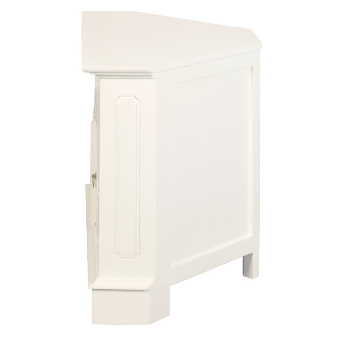 Tasmania 2 Door Corner TV Stand (White)