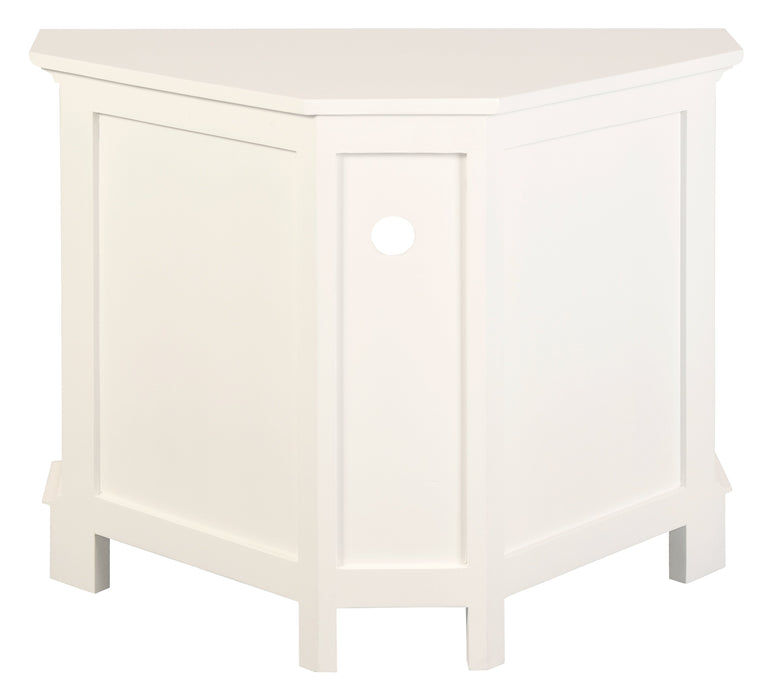 Tasmania 2 Door Corner TV Stand (White)