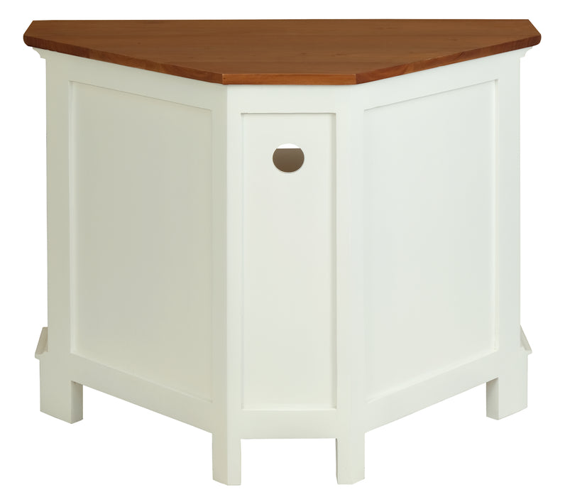 Tasmania 2 Door Corner TV Stand (White Caramel)