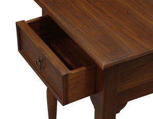 Huntely 1-Drawer Turn Leg Side Table (Mahogany)