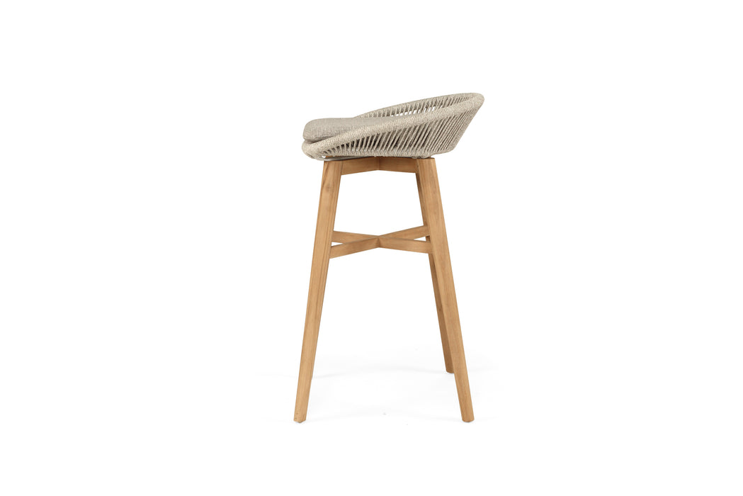 Taylor Backless Bar Stool - Indoor/Outdoor - White 83cm