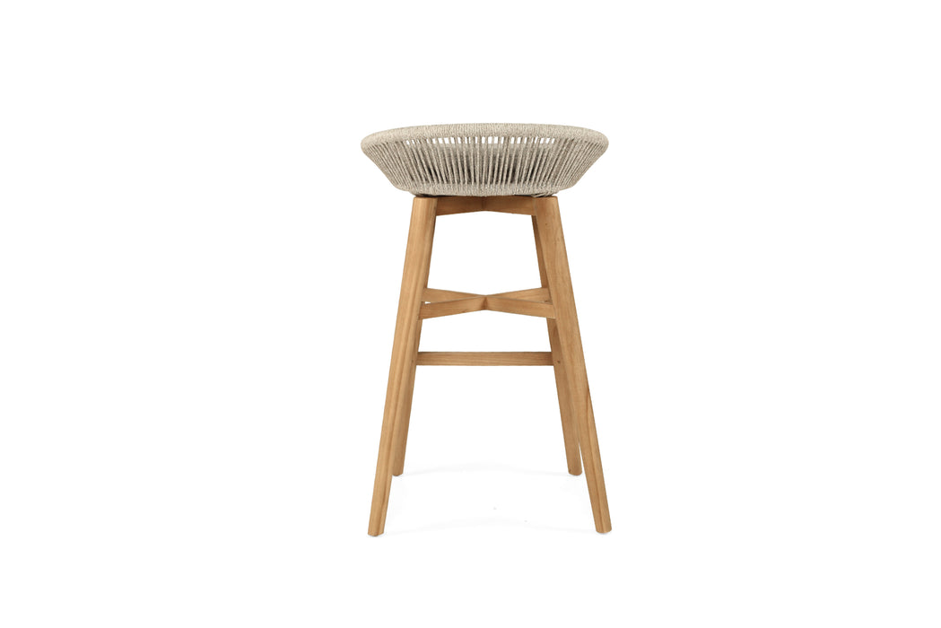 Taylor Backless Bar Stool - Indoor/Outdoor - White 83cm