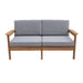 Rome 2 Seat Teak Outdoor Lounge Sofa - Raffinata