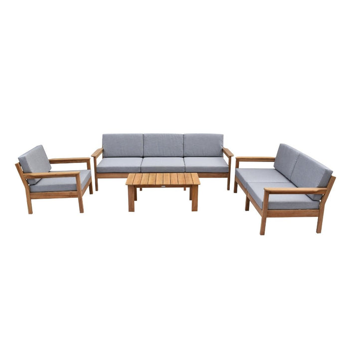 Rome 3 Seat Teak Outdoor Lounge Sofa - Raffinata