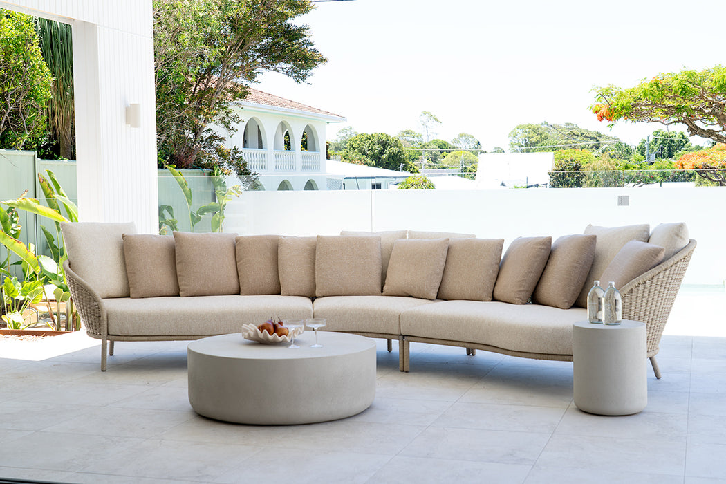 Terra Outdoor Coffee Table - White Onyx - White 37cm